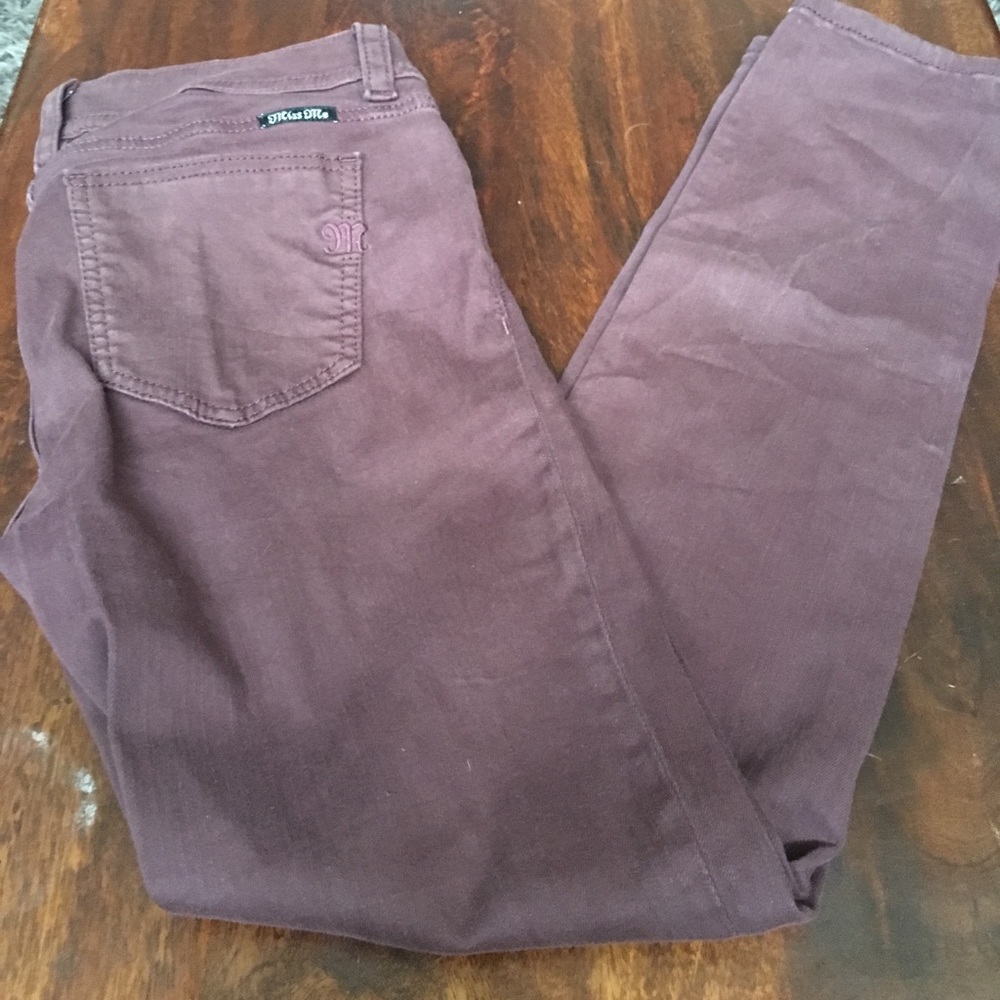 Miss Me Skinny Jeans size 29 maroon color